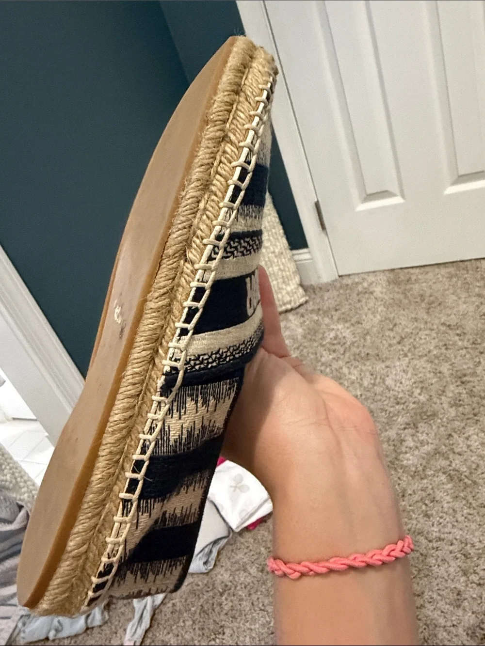 Dior Kids Navy and Cream Logo Espadrilles